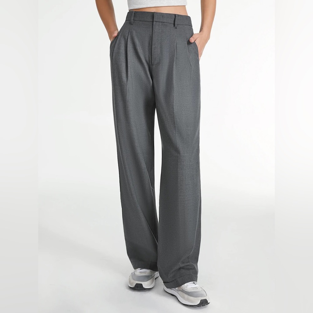 NWT 🪩 Commense Straight Leg Grey Trouser Pants